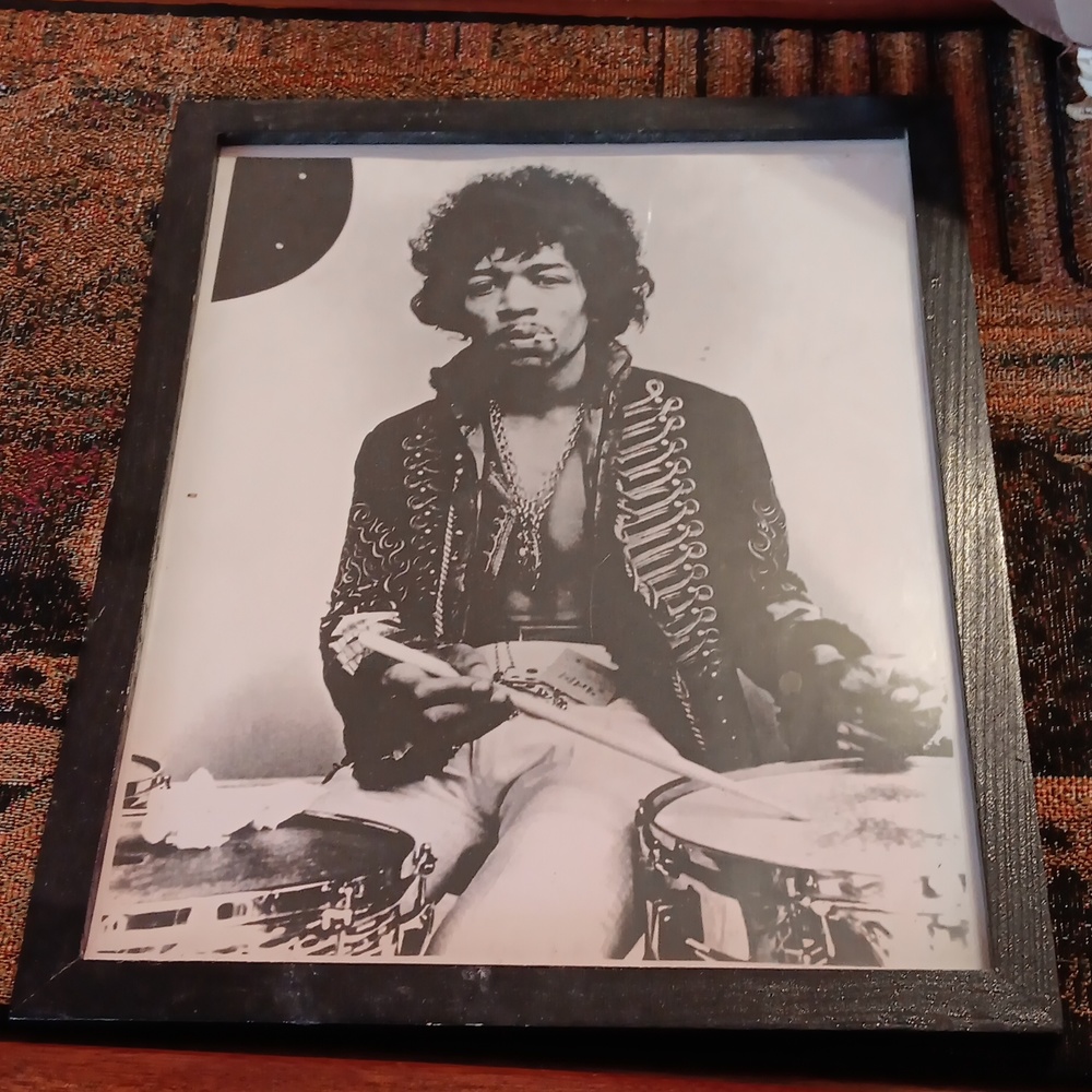 Framed picture of Jimmy Hendrix